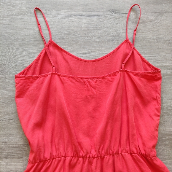 Loft82 Coral Red Tencel Minidress with Pockets Medium - Picture 10 of 14